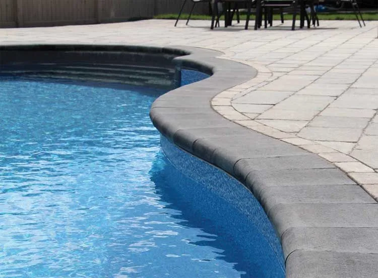 Round edge cantilever form — bullnose pool coping