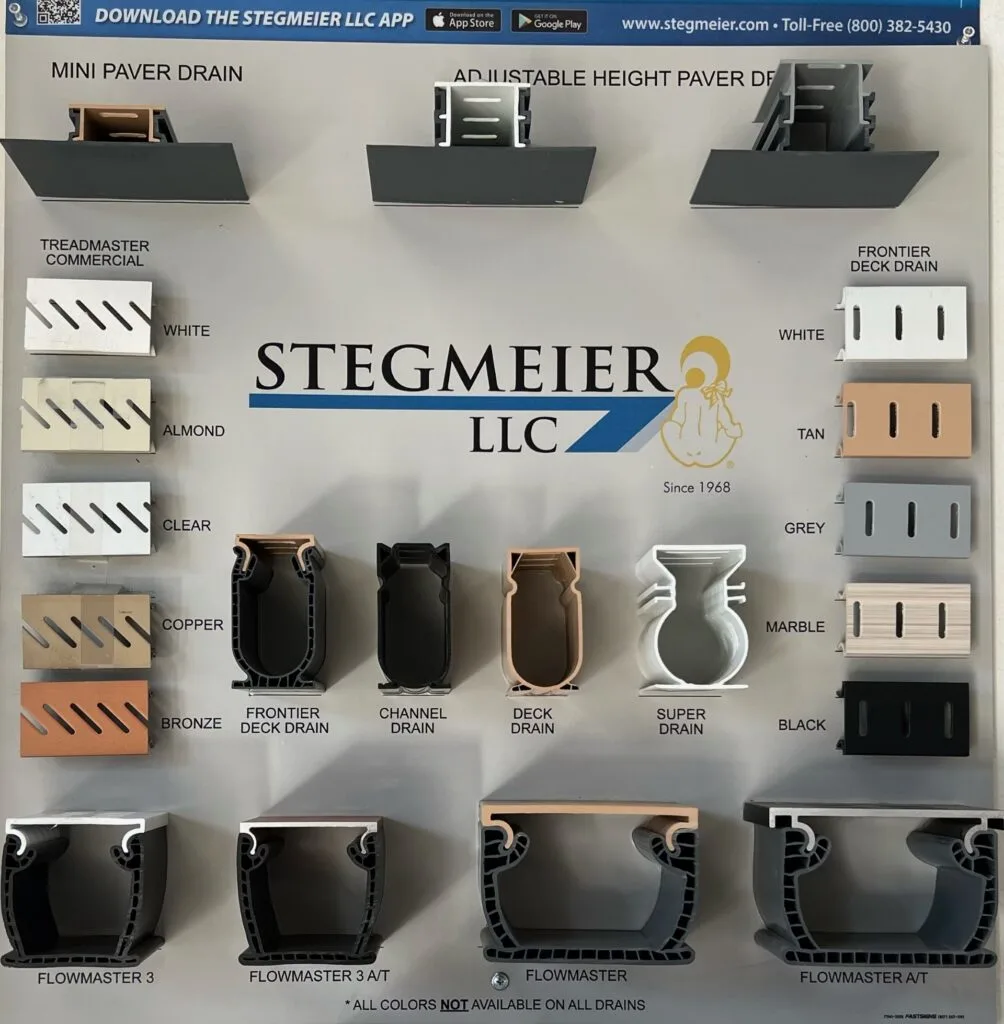 Deck drain in concrete — Las Vegas pool deck contractor install